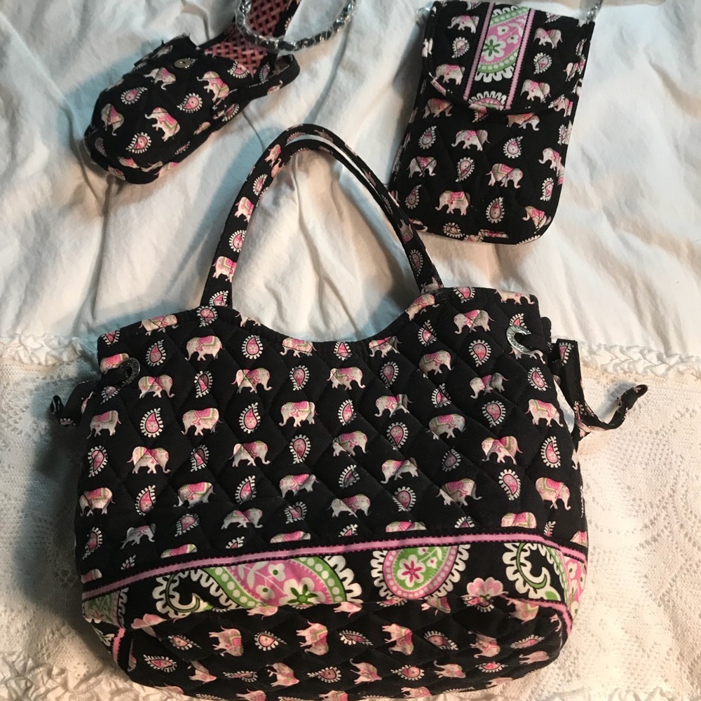 Vera Bradley bag ,phone case & passport purse.